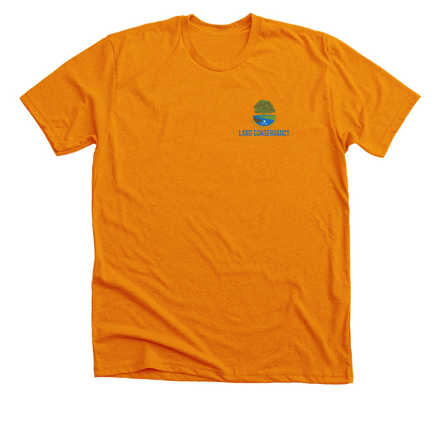 Protecting and Caring, a Heather Orange Premium Unisex Tee