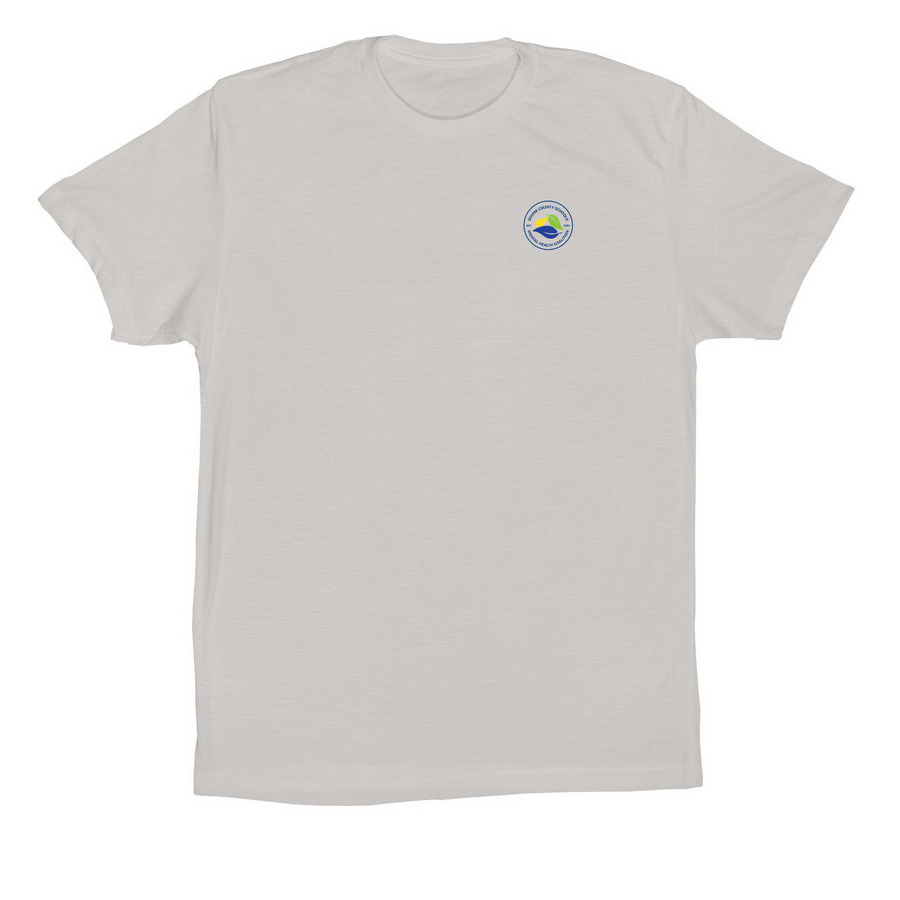 Transparent Background Logo, a Solid Athletic Grey Premium Cotton Tee