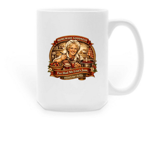 Ms Lisa's Jam mug, a White Large Coffee Mug