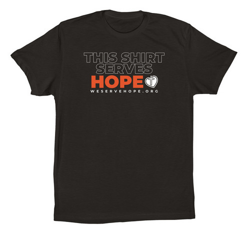 This Shirt Serves Hope - Black, a Black Premium Cotton Tee