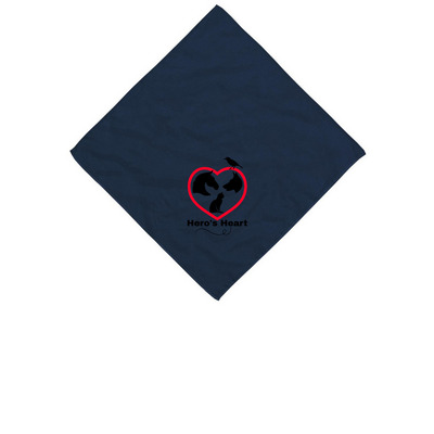 Hero's Heart Bandana, a Navy Cotton Bandana