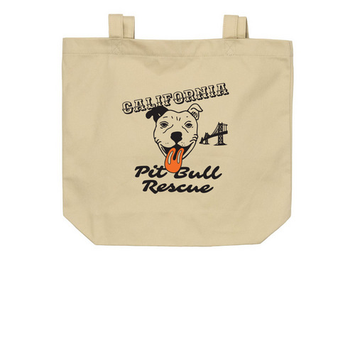 CA Pit Bull - Bridge Totes, a Oyster Organic Cotton Tote Bag