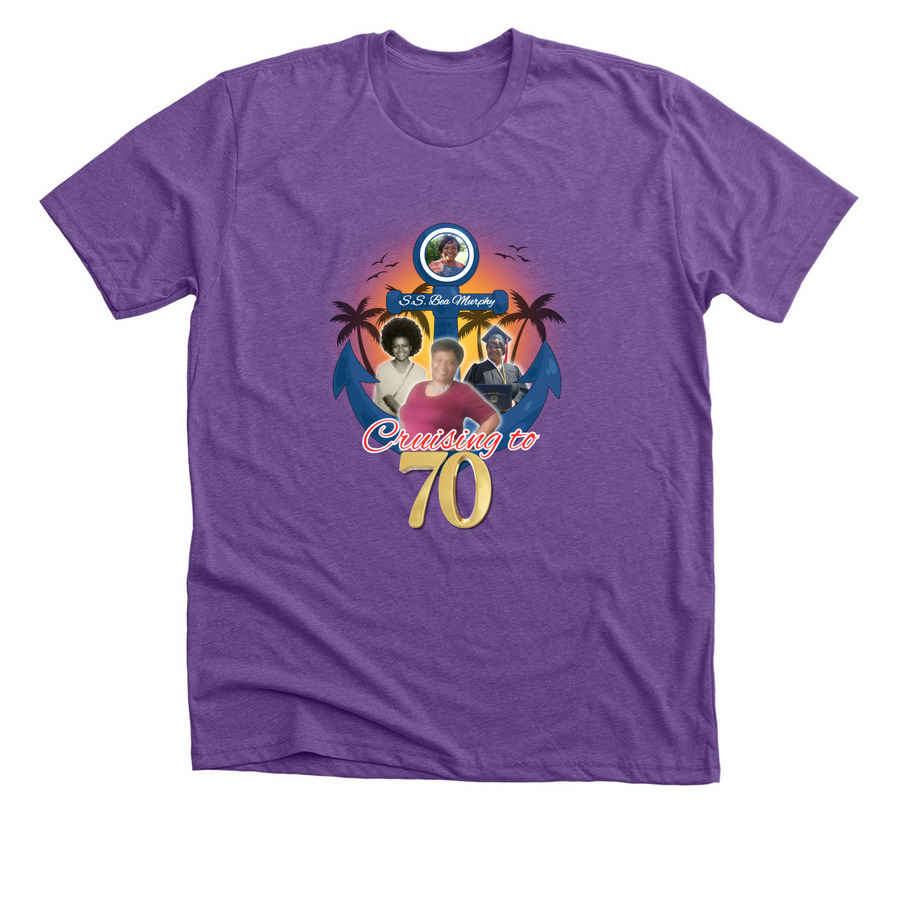 Phyllis Murphy's Birthday Cruise Shirt, a Heather Team Purple Premium Unisex Tee