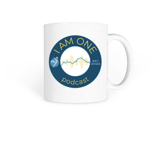 I Am One Podcast Mug, a White Coffee Mug