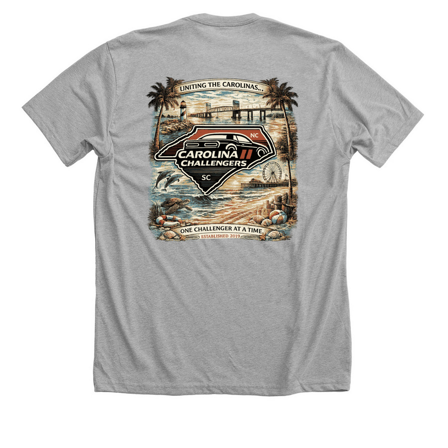 Coastal, a Athletic Heather Premium Unisex Tee (back-view)