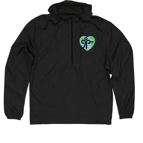 9p Jackets, a Black Quarter-Zip Windbreaker