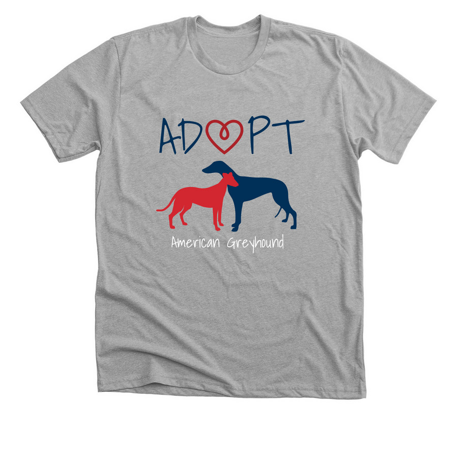 Adopt! American Greyhound, a Athletic Heather Premium Unisex Tee