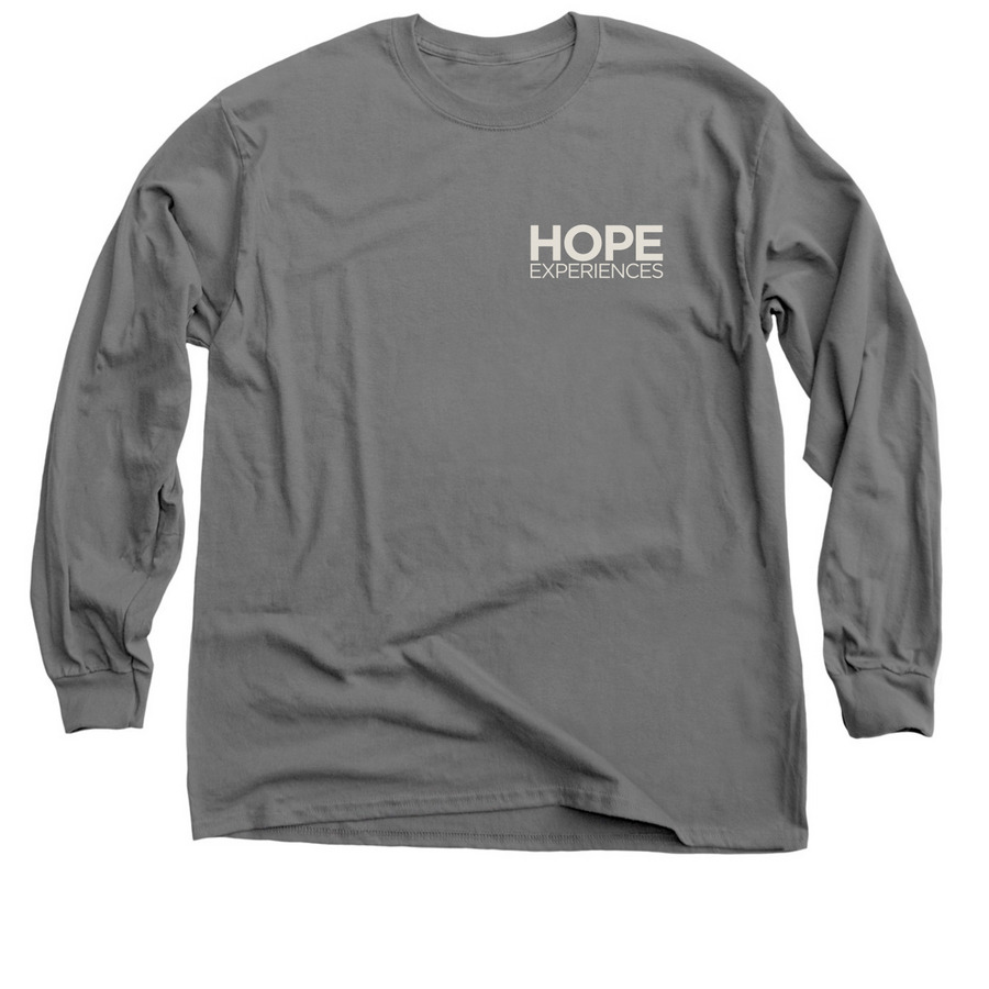 experiences, a Charcoal Classic Long Sleeve Tee