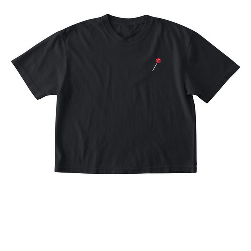The Lollipop Tee, a Black Comfort Colors Boxy Tee
