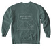 Your Words Matter Letter, a Blue Spruce Comfort Colors Crewneck Sweatshirt (back-view)