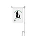 Yard Flags, a White 12" x 18" Yard Flag with Stake
