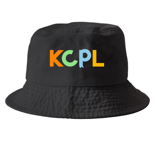KCPL Hats - Colored Logo, a Black Printed Bucket Hat