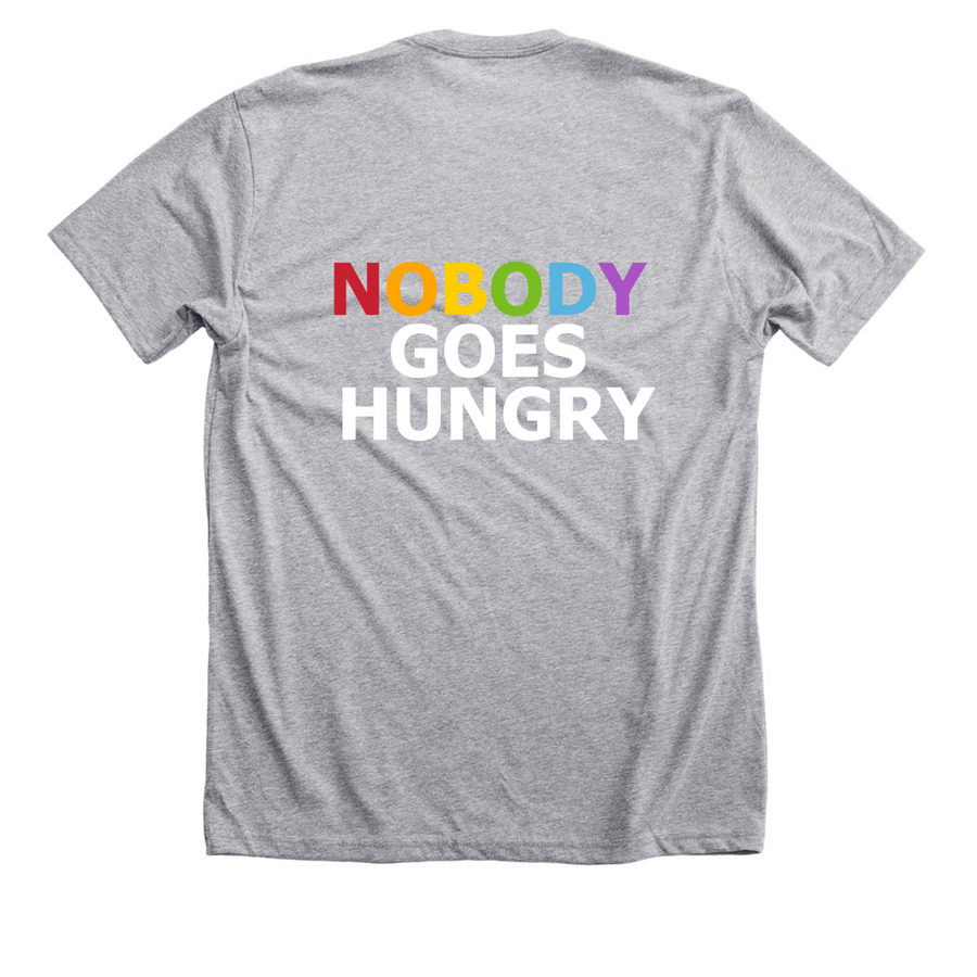 Pantry PRIDE, a Athletic Heather Premium Unisex Tee (back-view)