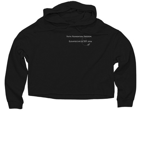 Elevate, a Black Women?s Lightweight Cropped Hoodie