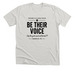 BE THEIR VOICE, a Heather Cement Premium Unisex Tee