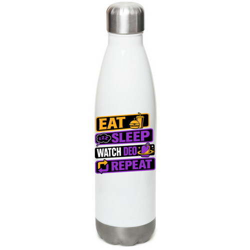 Stainless steel water bottle, a White Stainless Steel Water Bottle