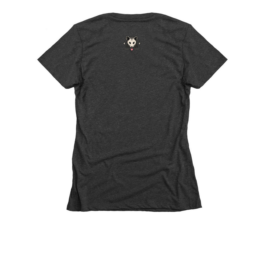 BADASS EDITION-WHERE THE HELL HAVE Y'ALL BEEN, a Charcoal Women's Slim Fit Tee (back-view)