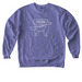 Chicago Hawk Dog outline, purples, a Violet Comfort Colors Crewneck Sweatshirt
