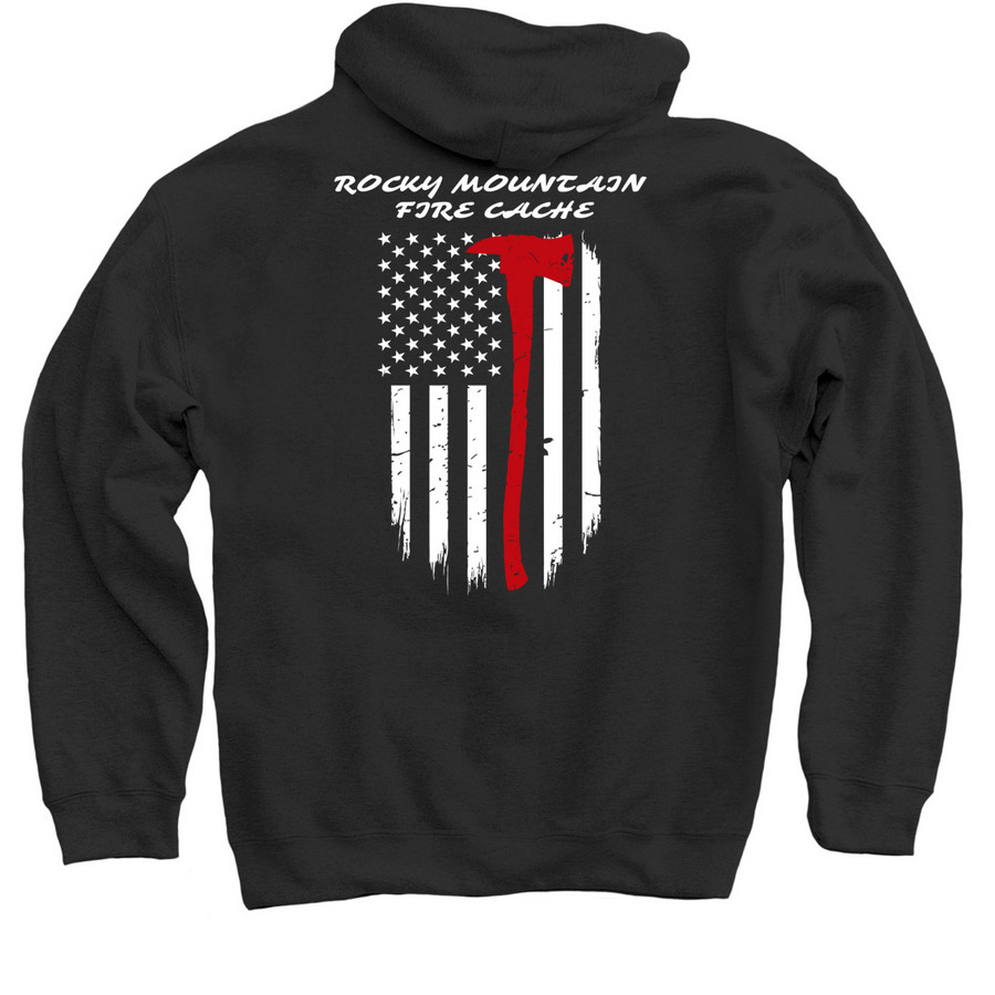RMK Simple Design&nbsp;, a Black Pullover Hoodie (back-view)