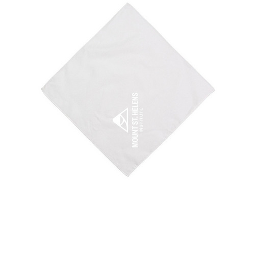 MSHI Bandana, a White Cotton Bandana