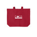 Dogs on Deployment Tote (White Logo), a Deep Red Cotton Canvas Tote Bag