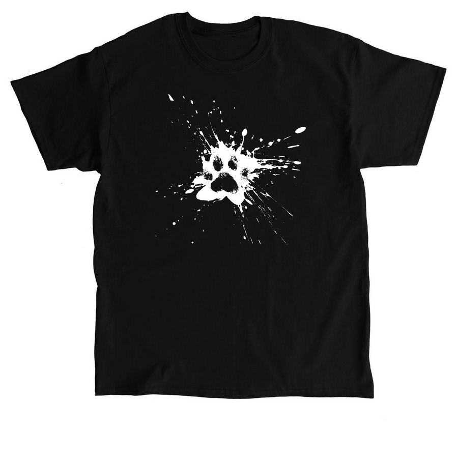 Paw Paint Spatter - White, a Black Classic Unisex Tee