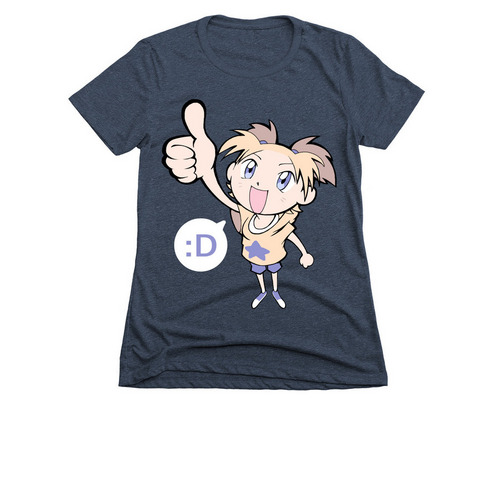 Happy Hannah, a Midnight Navy Women's Slim Fit Tee