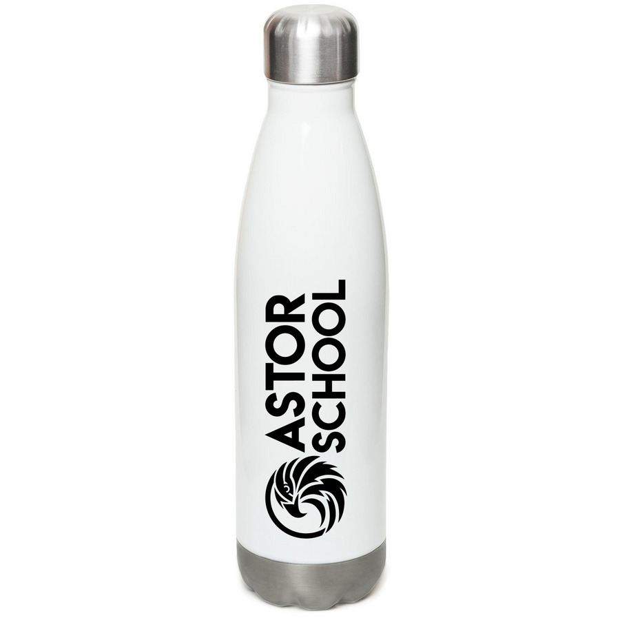Astor Water Bottle, a White Stainless Steel Water Bottle