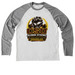 "CSU ALUMNI STRONG", a Aluminum Grey/ Bright White Allmade Eco Triblend Colorblock Raglan Long Sleeve Tee