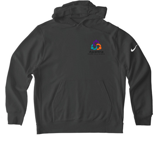 Ascentria Activewear, a Anthracite Nike Club Fleece Pullover Hoodie