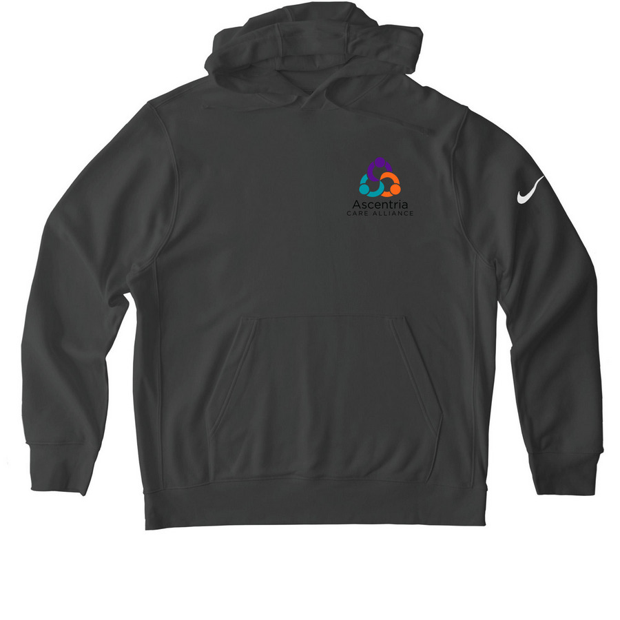 Ascentria Activewear, a Anthracite Nike Club Fleece Pullover Hoodie