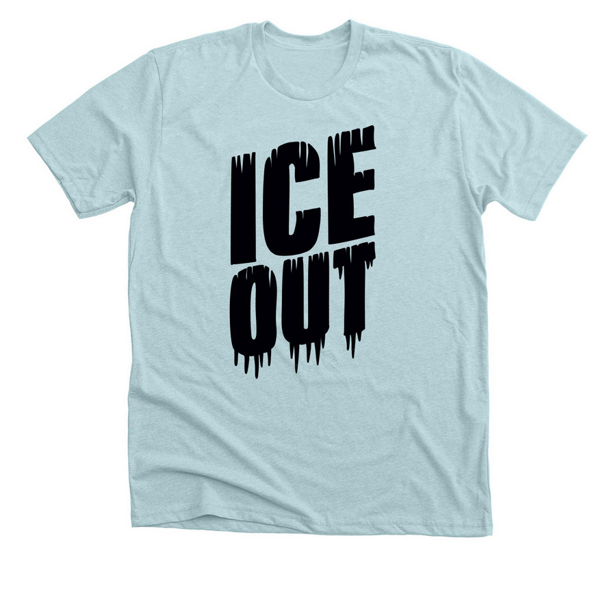 ICE Out, a Heather Ice Blue Premium Unisex Tee