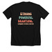 EMPOWERED WOMEN, a Solid Black Blend Premium Unisex Tee (back-view)