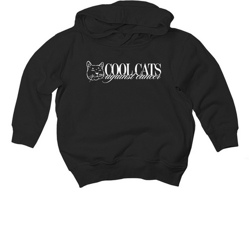Cool Cats Against Cancer - Toddler, a Black Toddler Pullover Hoodie