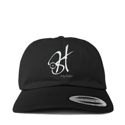 Holy Smokes? Dad Hat (White Logo), a Black Printed Classic Baseball Cap