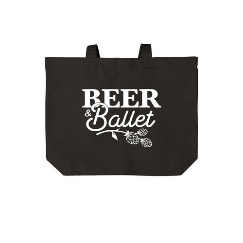 Ohio Tote Bag, a Deep Black Cotton Canvas Tote Bag