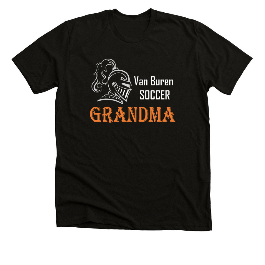 VB Soccer Grandma, a Solid Black Blend Premium Unisex Tee