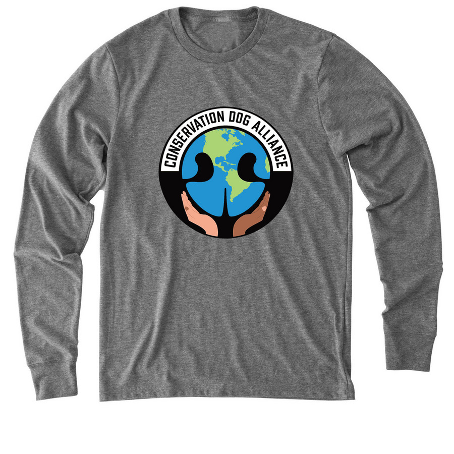 CDA Logo Apparel Design 2, a Aluminum Grey Allmade Eco Triblend Long Sleeve Tee