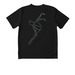 Youth Performance Athletic Tee, a Black Youth Performance Tee (back-view)