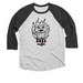 Rage Muffin OG&nbsp;, a Black and Heather White 3/4 Sleeve Baseball Tee
