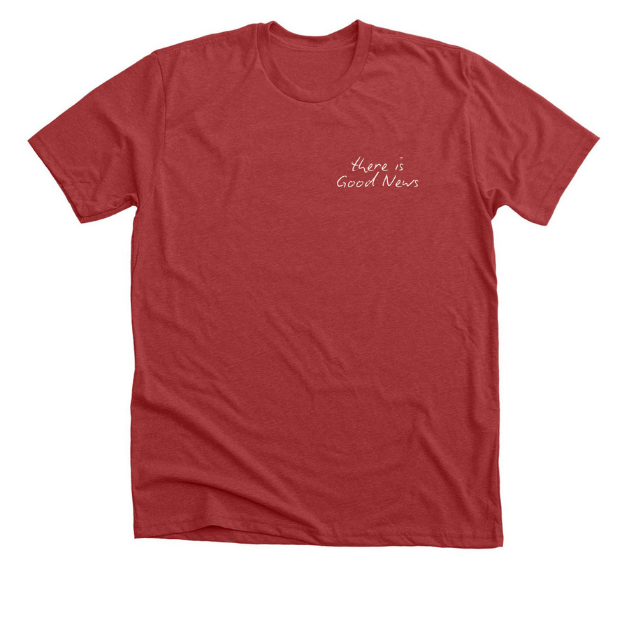 The Crimson Stamp Collection, a Heather Canvas Red Premium Unisex Tee