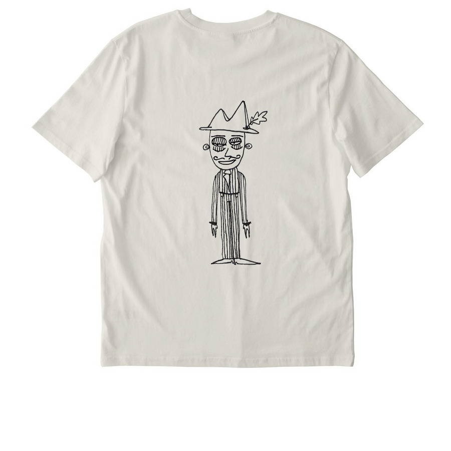 Classic Man double sided, a Natural Raw Stanley/Stella Unisex Creator 2.0 Tee (back-view)