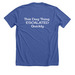 This Dog Thing ESCALATED Quickly., a Solid True Royal Premium Unisex Tee (back-view)