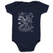 2026 Squirrel Island Map Onesie, a Navy Infant Onesie