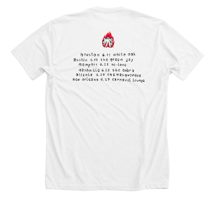 As Lost As Moths Summer Tour T, a Solid White Blend Premium Unisex Tee (back-view)