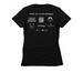 Women's Slim Fit Tee, a Black Women's Slim Fit Tee (back-view)