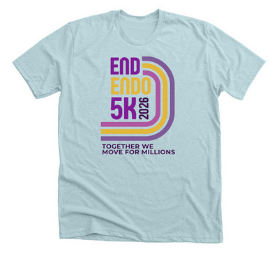 End Endo 5K Premium T-Shirt Retro Light, a Heather Ice Blue Premium Unisex Tee