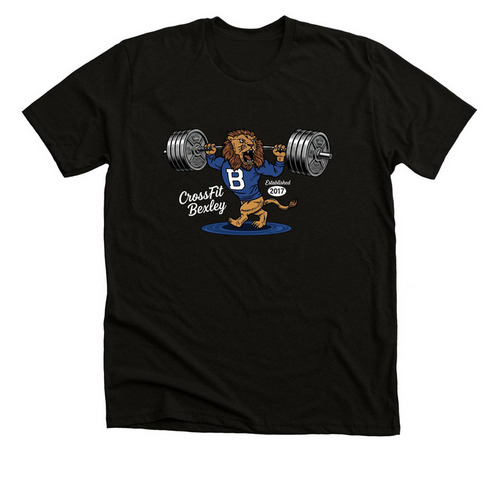 CrossFit Bexley Lion, a Black Heather Premium Unisex Tee