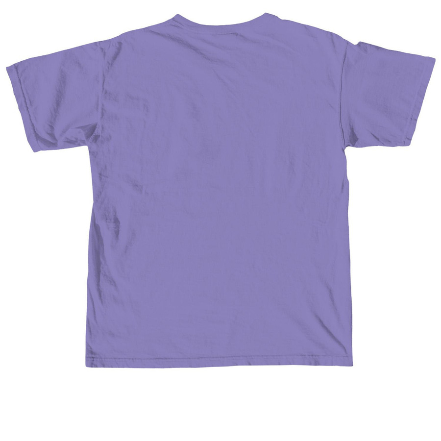 Kat?s Alley Cats: TNR, a Violet Comfort Colors Unisex Tee (back-view)