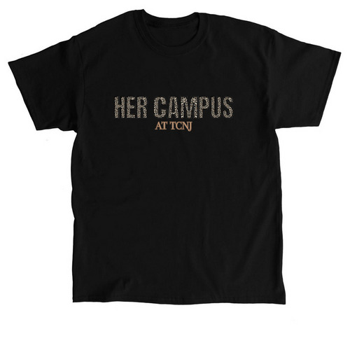 Her Campus at TCNJ - Leopard Print, a Black Classic Unisex Tee